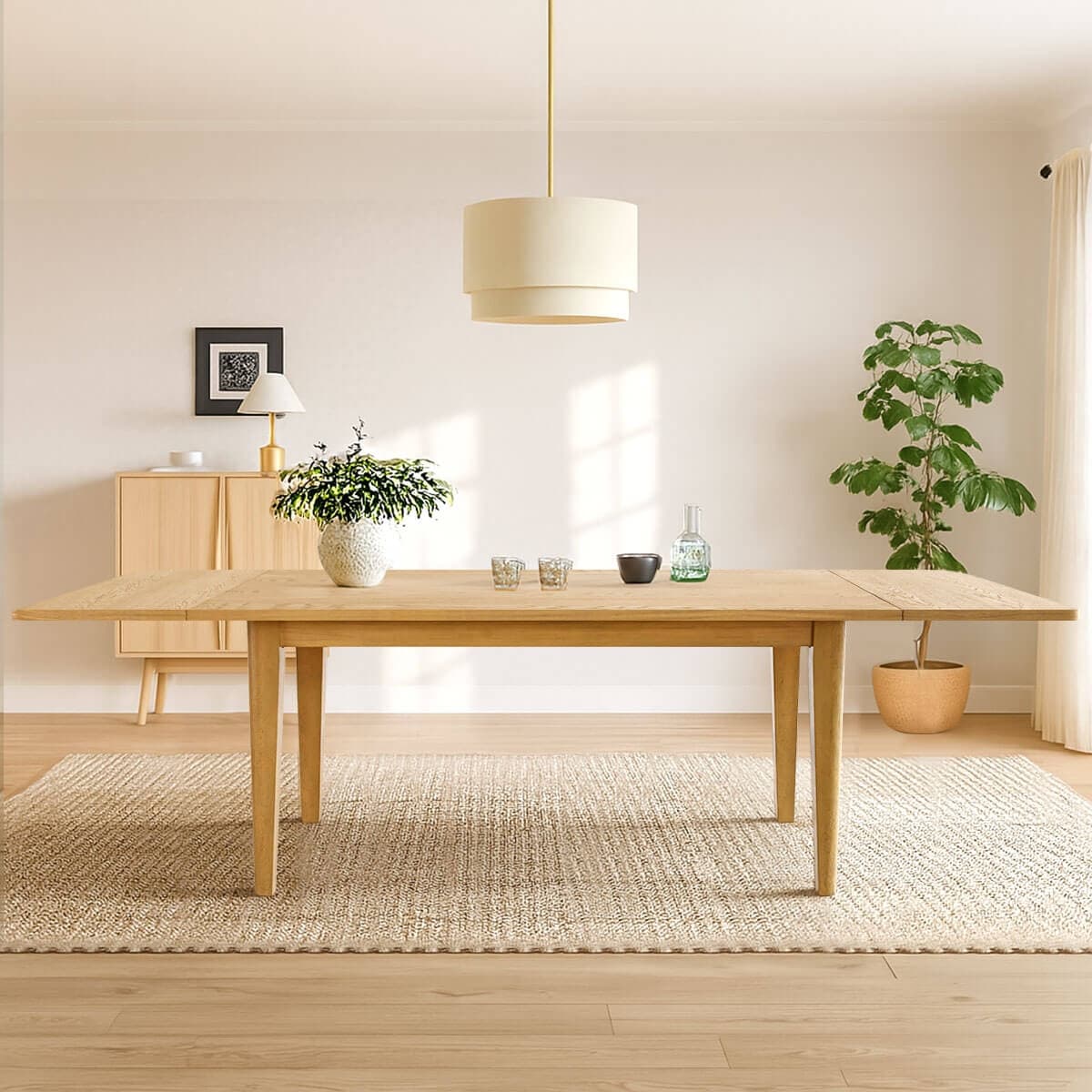 63 95 Extendable Rectangular Wood Dining Tables For 6 To 10
