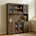 63 Electric Height Adjustable Desk With Storage Cabinet Hutch Modern Home Office Desk Standing Desk Workstation Combo
