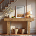 63 Farmhouse Long Entryway Wooden Rectangular Console Table For Entrance Hallway Living Room Foyer