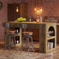 63 Home Bar Table Counter Height Table With Storage