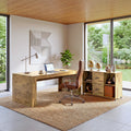 63 L Shaped Desk With Storage Executive Office Desk