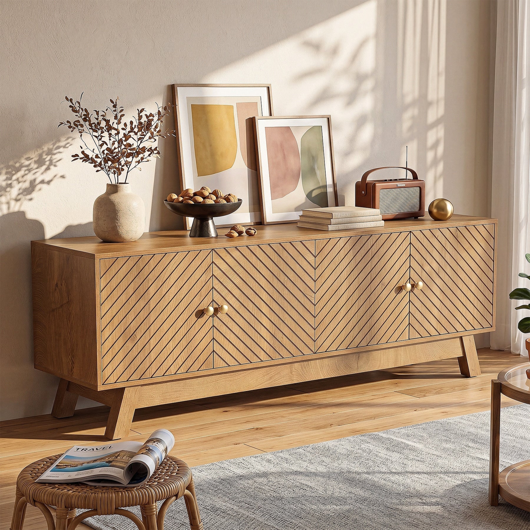 63 Mid Century Modern Tv Stand For Tvs Up To 60