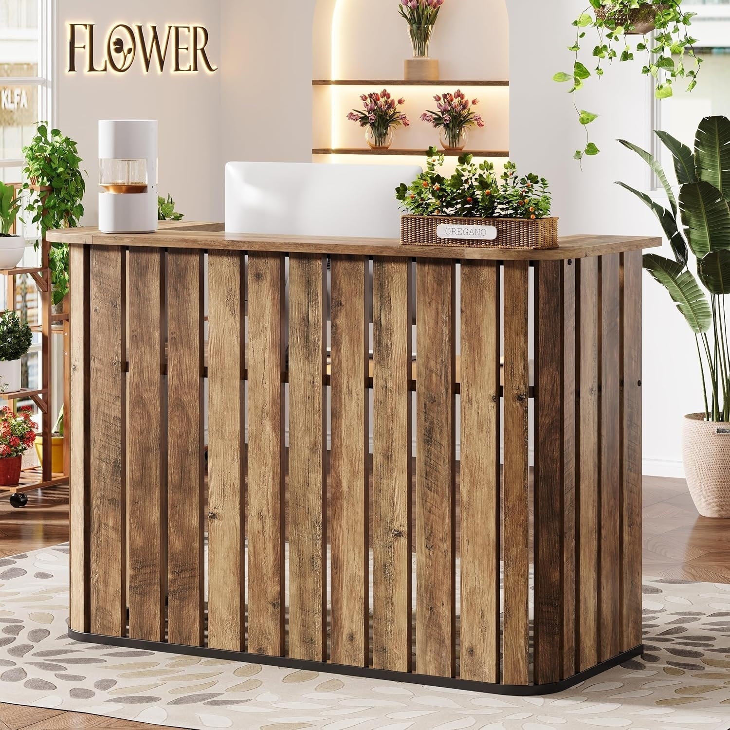 63 Reception Desk With Counter Modern U Shaped Front Desk Retail Checkout Counter Table