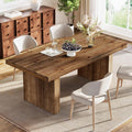 63 Solid Wood Dining Table For 4 6 People With Heavy Duty Legs Farmhouse Rectangle Kitchen Dinner Table