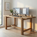 63 Solid Wood Executive Desk Large Farmhouse Office Computer Desk