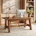 63 Solid Wood Executive Office Desk Large Computer Writing Desk Rectangle Workstation Business Table For Home Office