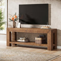 63 Solid Wood Tv Stand For Tvs Up To 75 Tv Media Console Entertainment Center With Open Storage Shelves