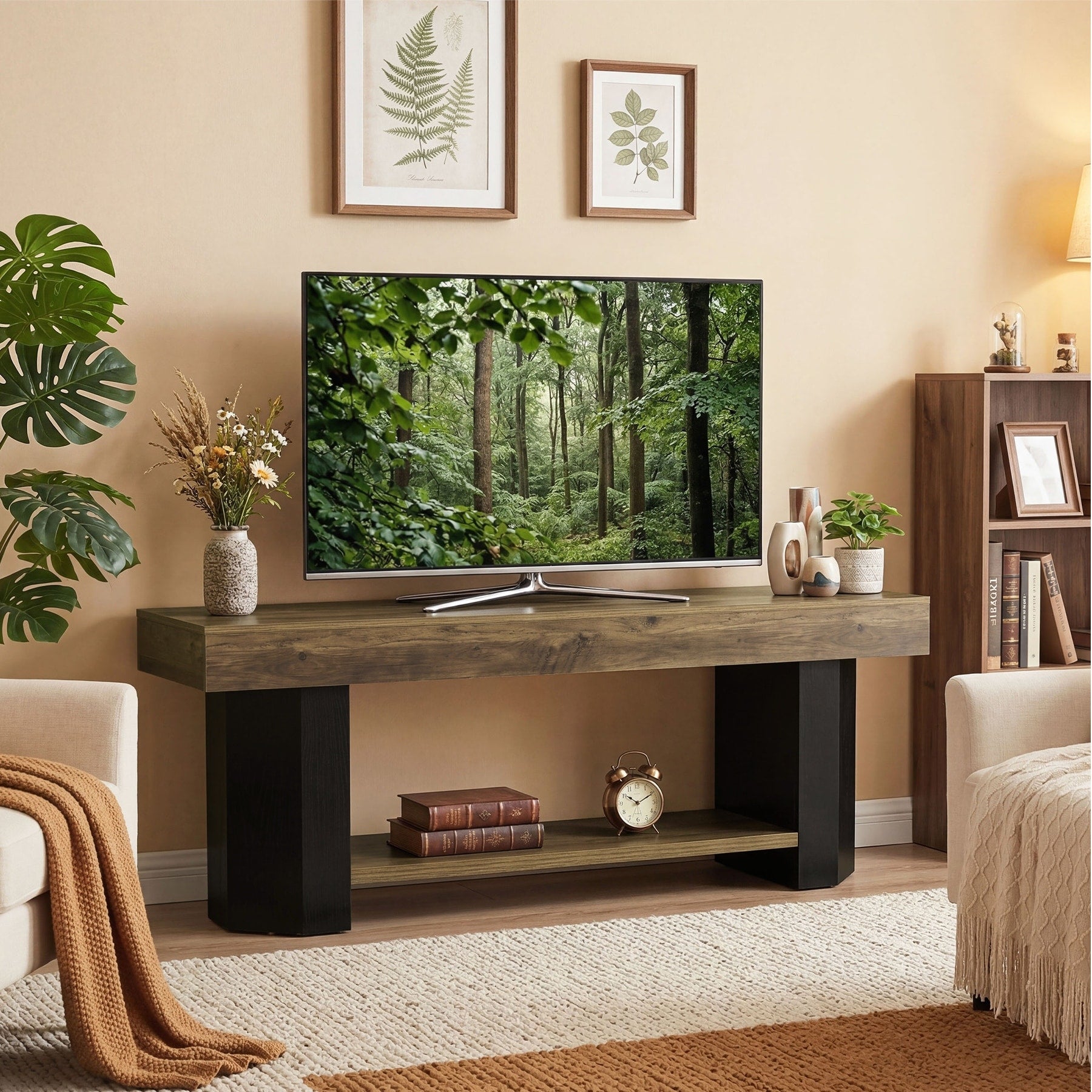 63 Tv Stand For 55 60 65 75 Inch Tvs Farmhouse Tv Console