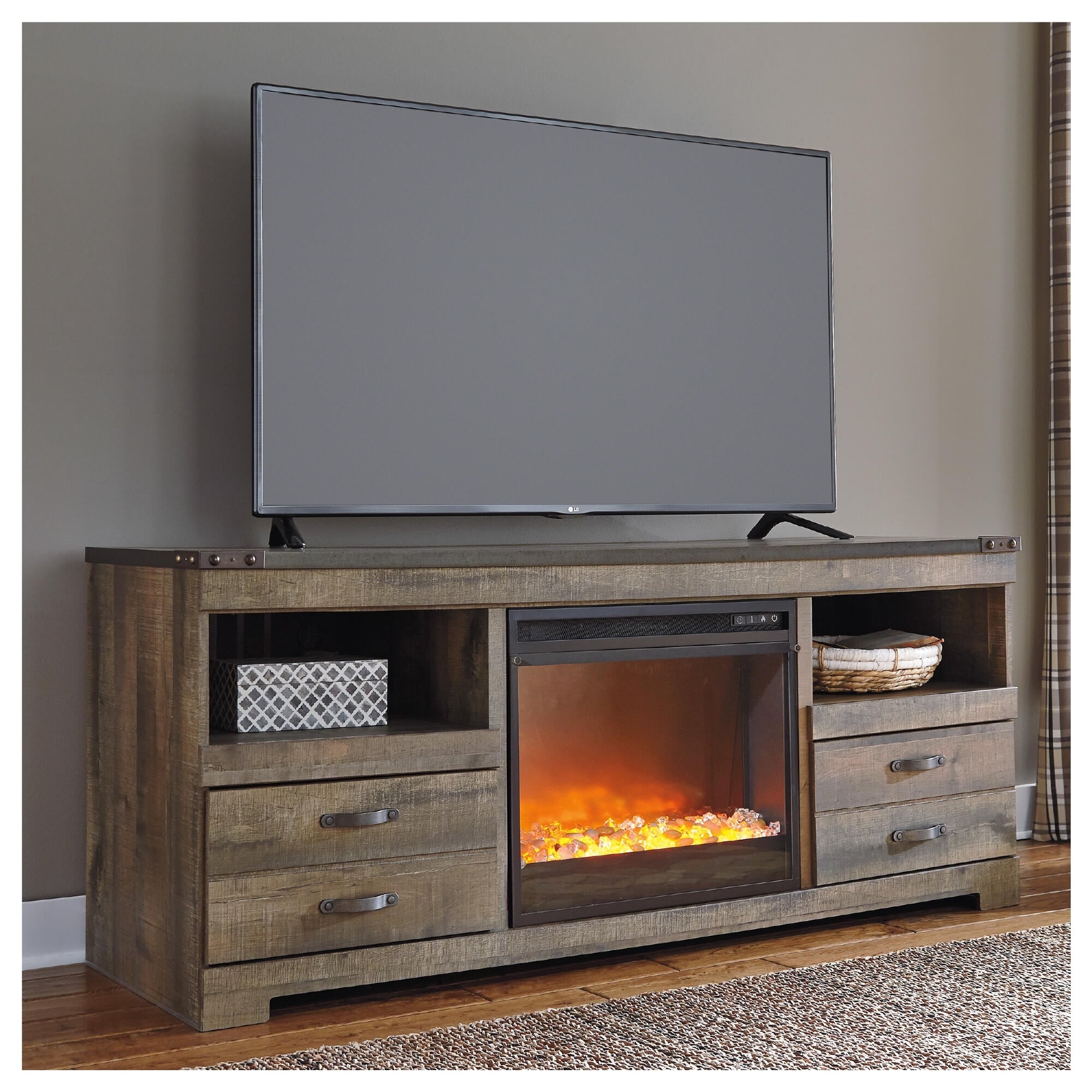 63 Tv Stand With Electric Fireplace