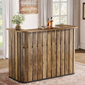 63 U Shaped Home Bar Unit Modern Farmhouse Bar Table With 2 Tier Shelves 62.99 L X 23.62 W X 43.89 H