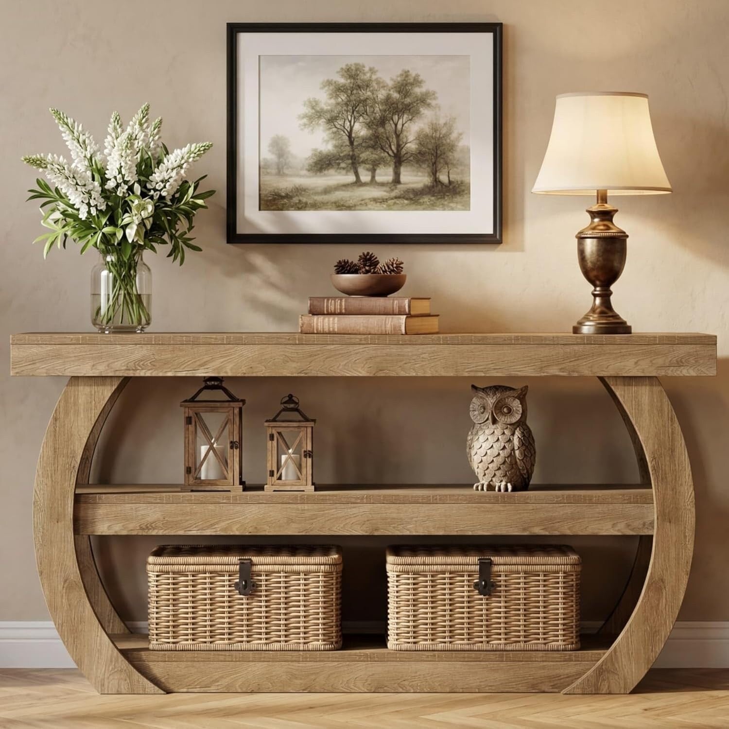 63 Entryway Table With Storage 3 Tier Farmhouse Sofa Consoletable