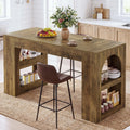 63 Kitchen Island With Storage Farmhouse Stationary Island Table