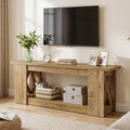 63 Tv Stand Farmhouse Media Console With 2 Tier Open Storage Shelves 13.78 L 63 W 23.62 H