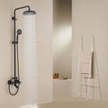 64 H Solid Brass Wall Mounted 3 Function Vintage Rainfall Shower System With Handheld Shower And Tub Spout
