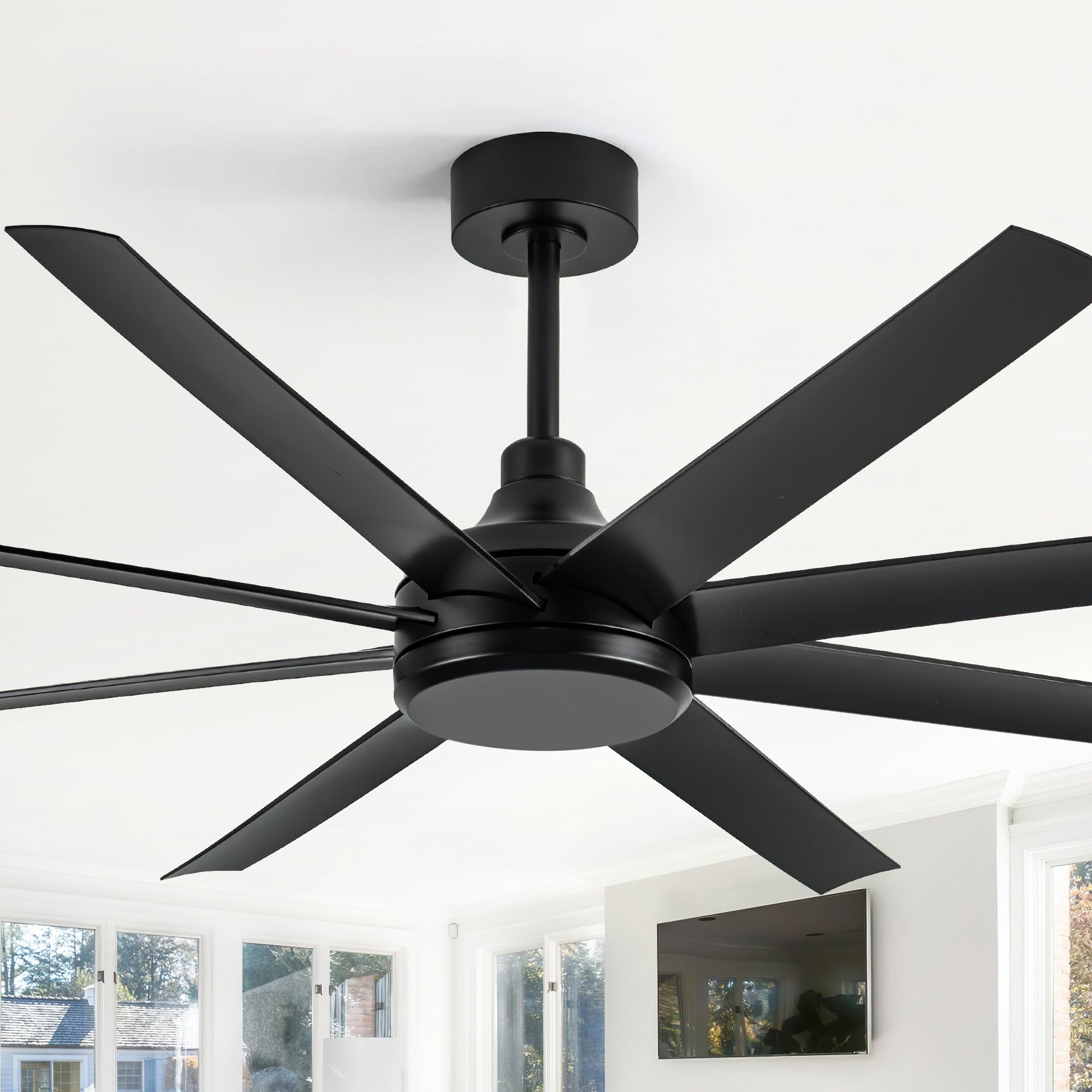 65 Inch Ceiling Fan With Remote 6 Speed Dc Motor Timer Function 8 Blade Fan For Living Room Indoor Use 65 Inch