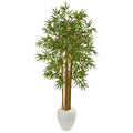 65 Multi Bambusa Bamboo Artificial Tree In White Planter