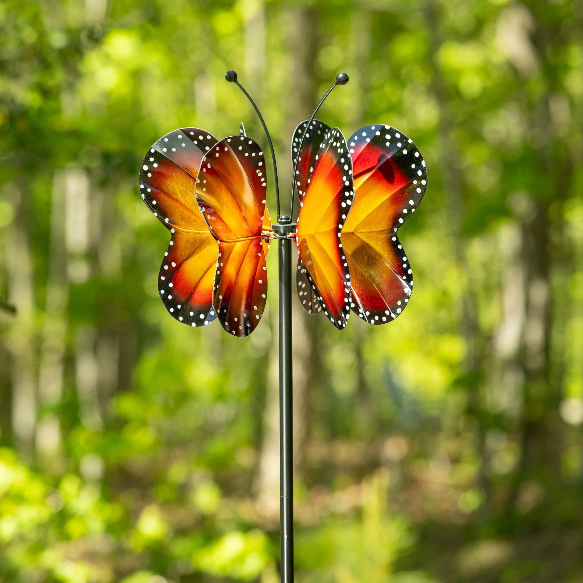 65 In. Butterfly Wings In The Wind Metal Wind Spinner