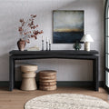 65 Farmhouse Solid Wood Veneer Console Table For Living Room