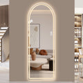 65 X 21 Arch Design Led Full Length Mirror Dimmable High Definition Explosion Proof Full Length Standing Or Wall Mounted