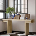 66 Extra Wide Real Wood Veneered Console Table For Entryway Hallway Living Room Home Office