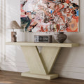 66 Modern X Leg Console Table With Solid Wood Veneer