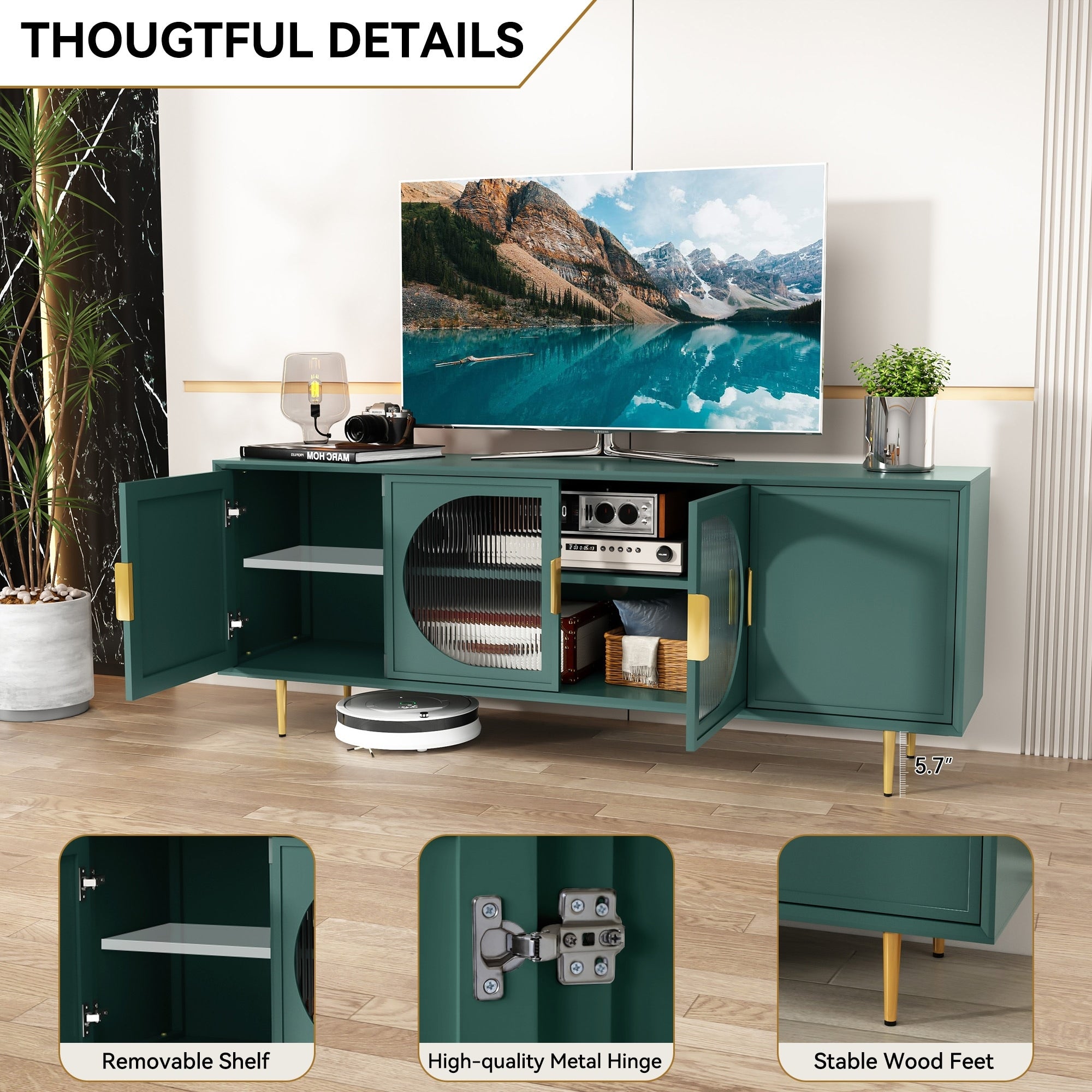 66 Media Console For Tvs Up To 70 Inch