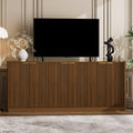 67 Inch Modern Sideboard Curved Storage Cabinet With 6 Doors For Living Room