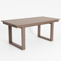 67 Hdpe Outdoor Dining Meeting Table Weather Resistant Seats 6 Space Saving Chair Slide In