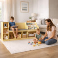 67 Kids Reading Nook With Bench For Child Toy Storage Organizer With Seat Cushion