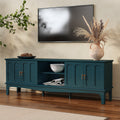 67 Mid Century Modern Tv Stand With Storage Cabinets Open Shelves