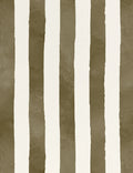 Painterly Stripe Wallpaper Swatch By Sarah Sherman Samuel, Olive