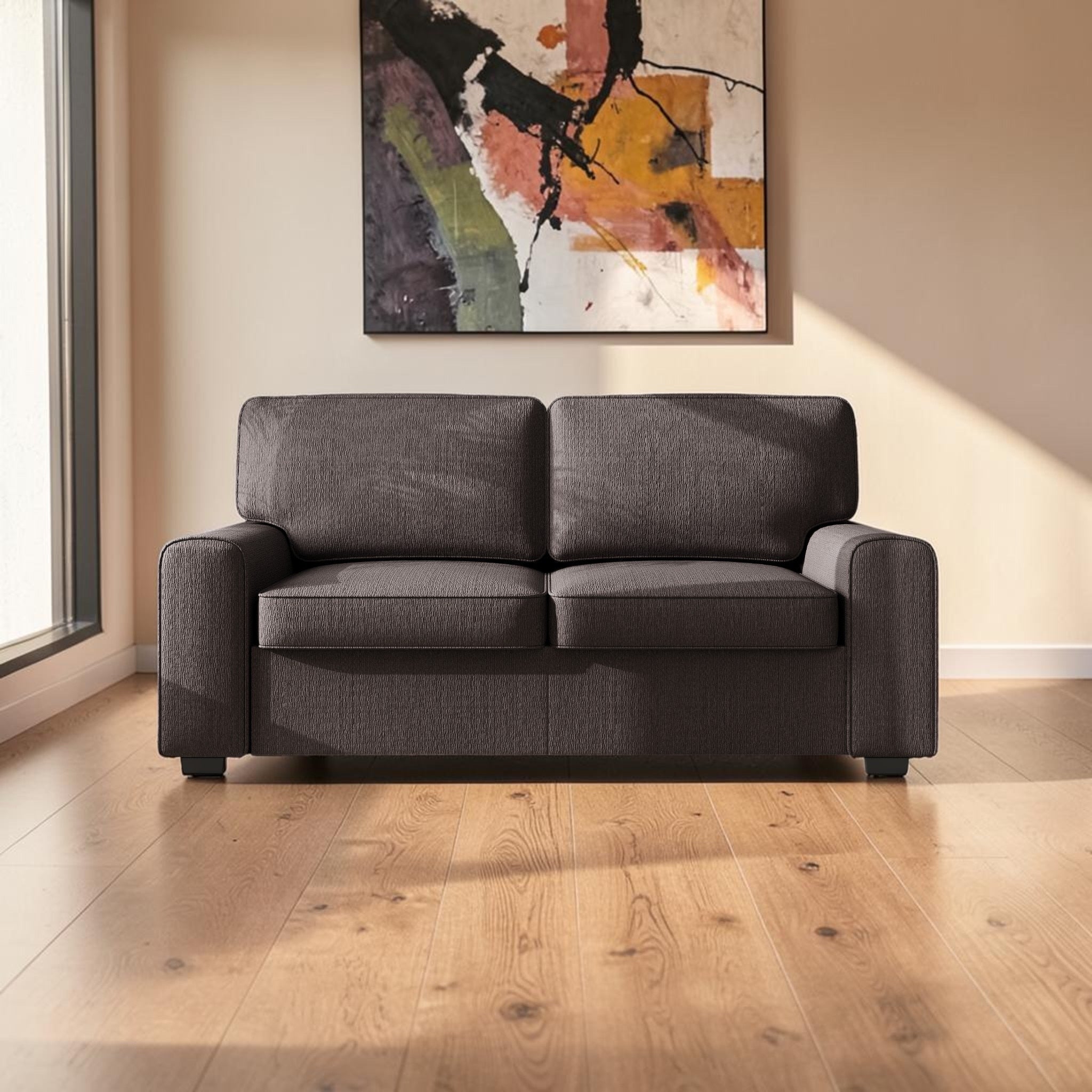 69.6 Inch Chenille Loveseat Sofa With Deep Seat And Metal Frame Modern 2 Seater Couch