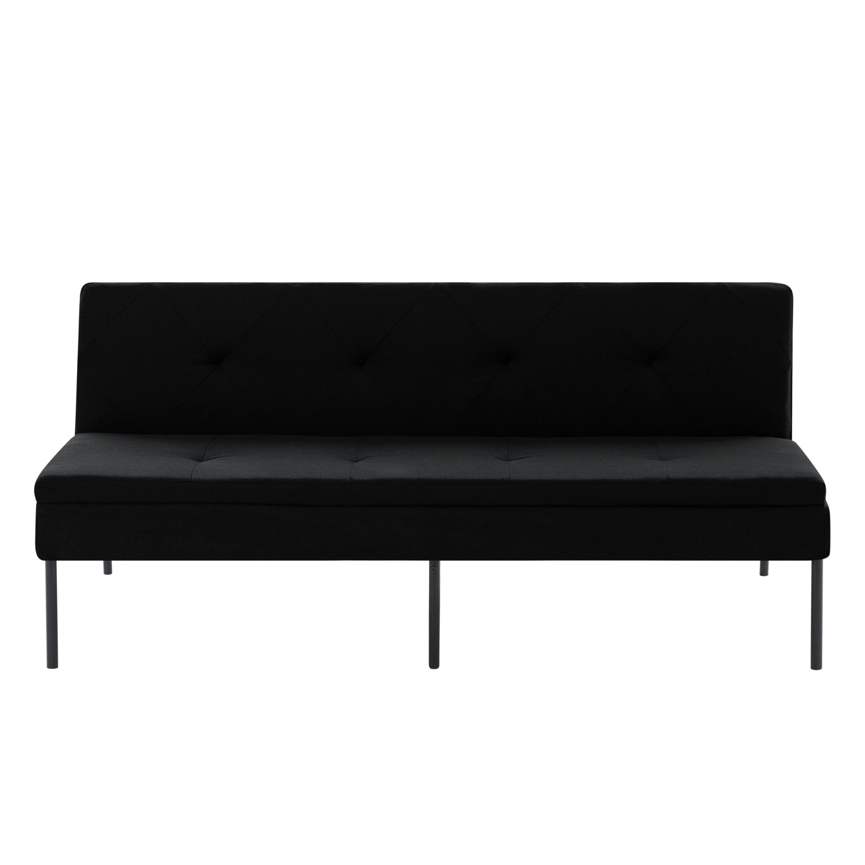 69.88 Inch Convertible Futon Sofa Bed Multi Functional Foldable Sofa With Polyester Upholstery