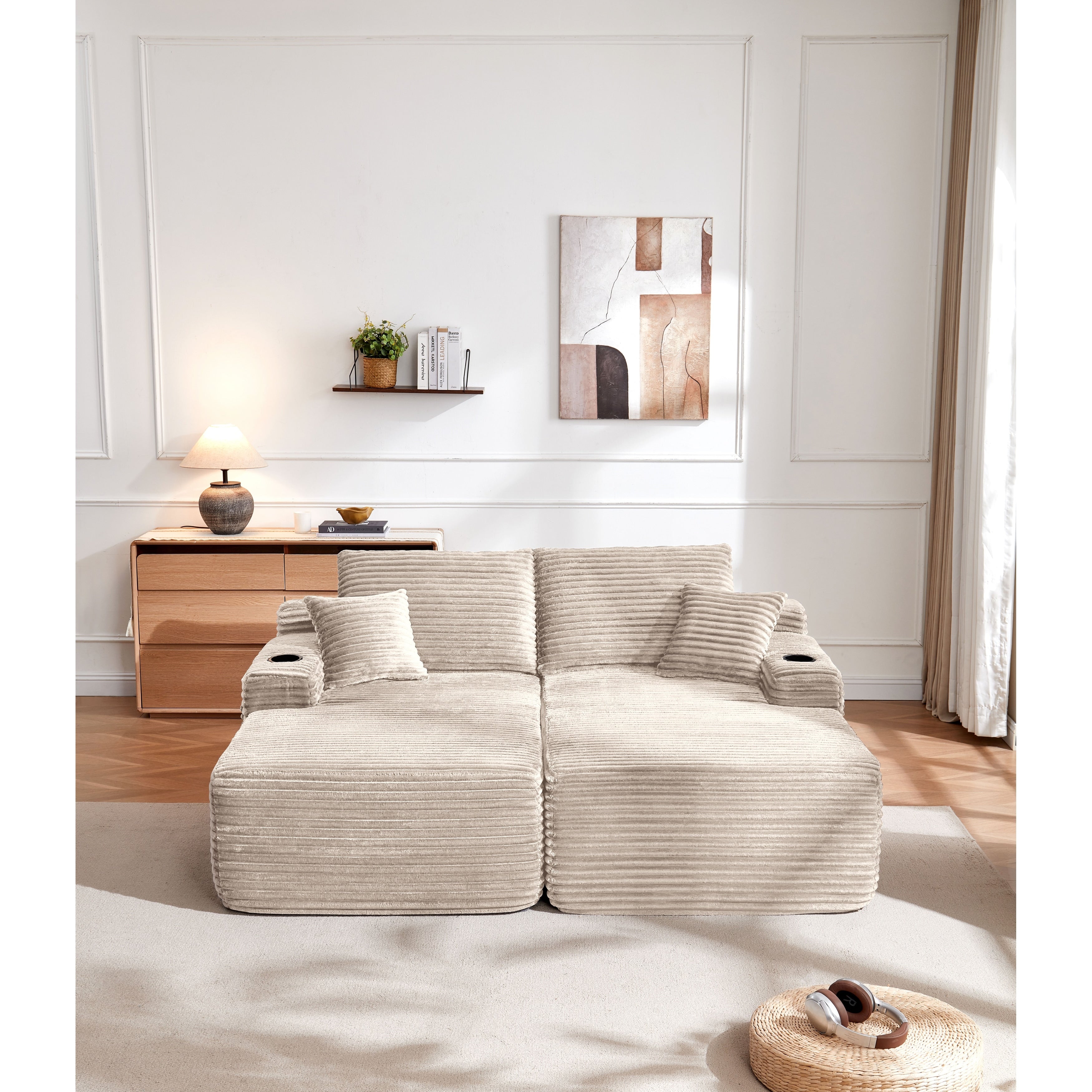 69 Cloud Sectional Couch L Shape Chaise With R Shape Chaise With Deep Seat And Comfortable 2 Seater Couch