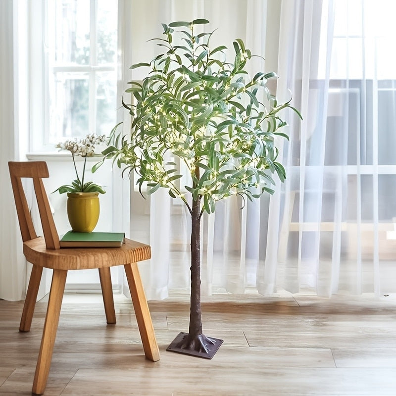 6Ft Lighted Olive Tree Floor Lamp For Indoor Decor