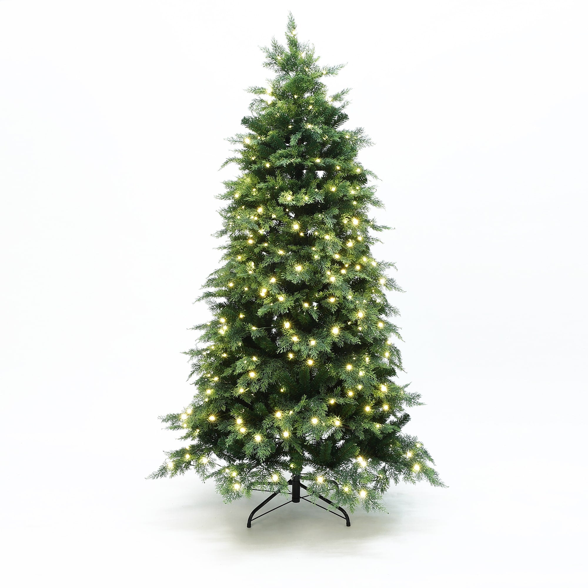 6Ft Pre Lit Green Artificial Full Christmas Tree With Metal Stand 70.8 H X 45.6 Diameter
