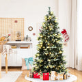 6Ft Pre Lit Green Branches With Green White Tips Artificial Christmas Tree 72 H X 31.2 Diameter