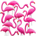 6Pcs Pink Flamingo Yard Ornament Stakes Set