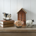 6 Resin Farm Pig Sheep And Cow Rocker Set Of 3
