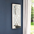 6 White Wood Wall Sconce Candle Holder