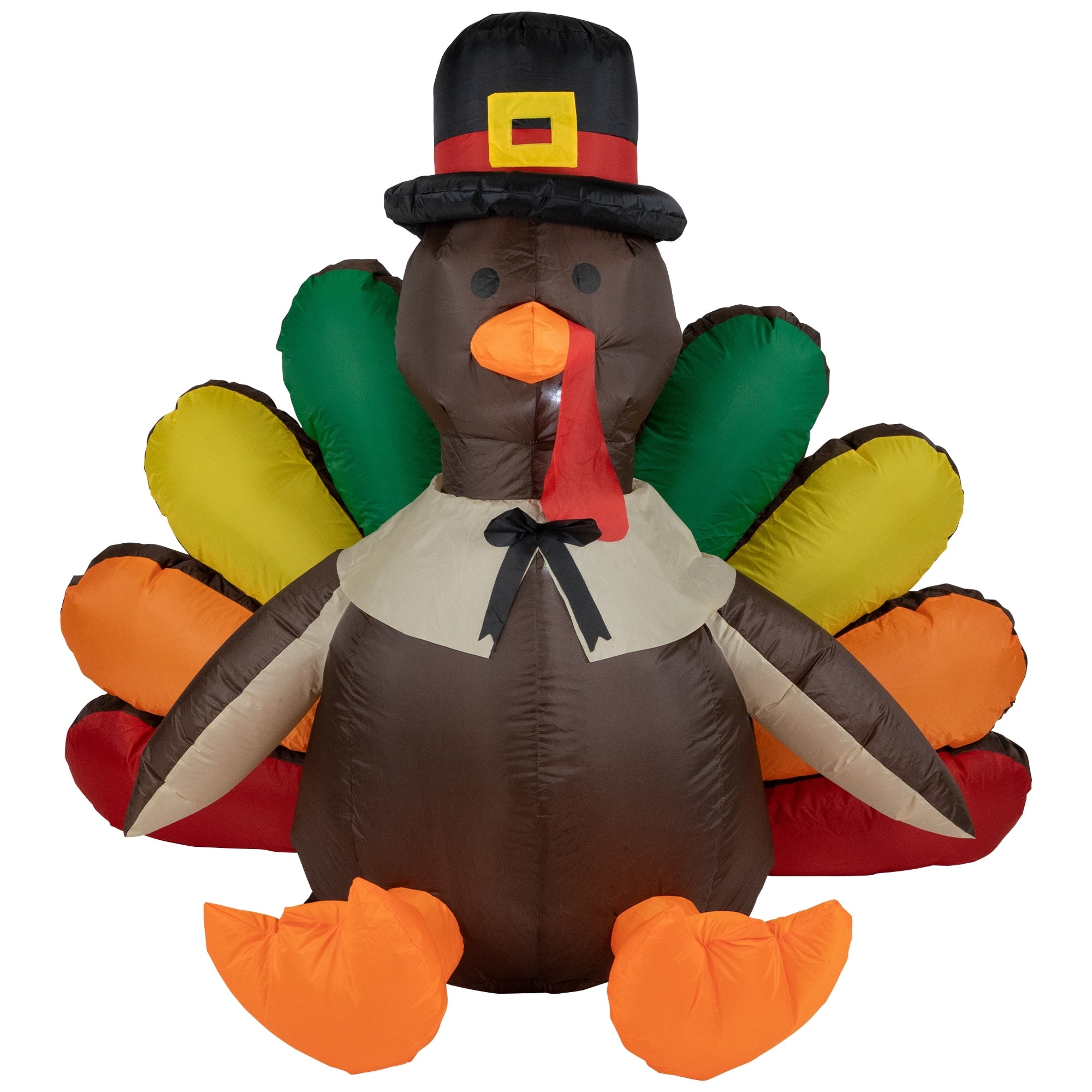 6 Inflatable Lighted Thanksgiving Turkey Outdoor Decoration N A
