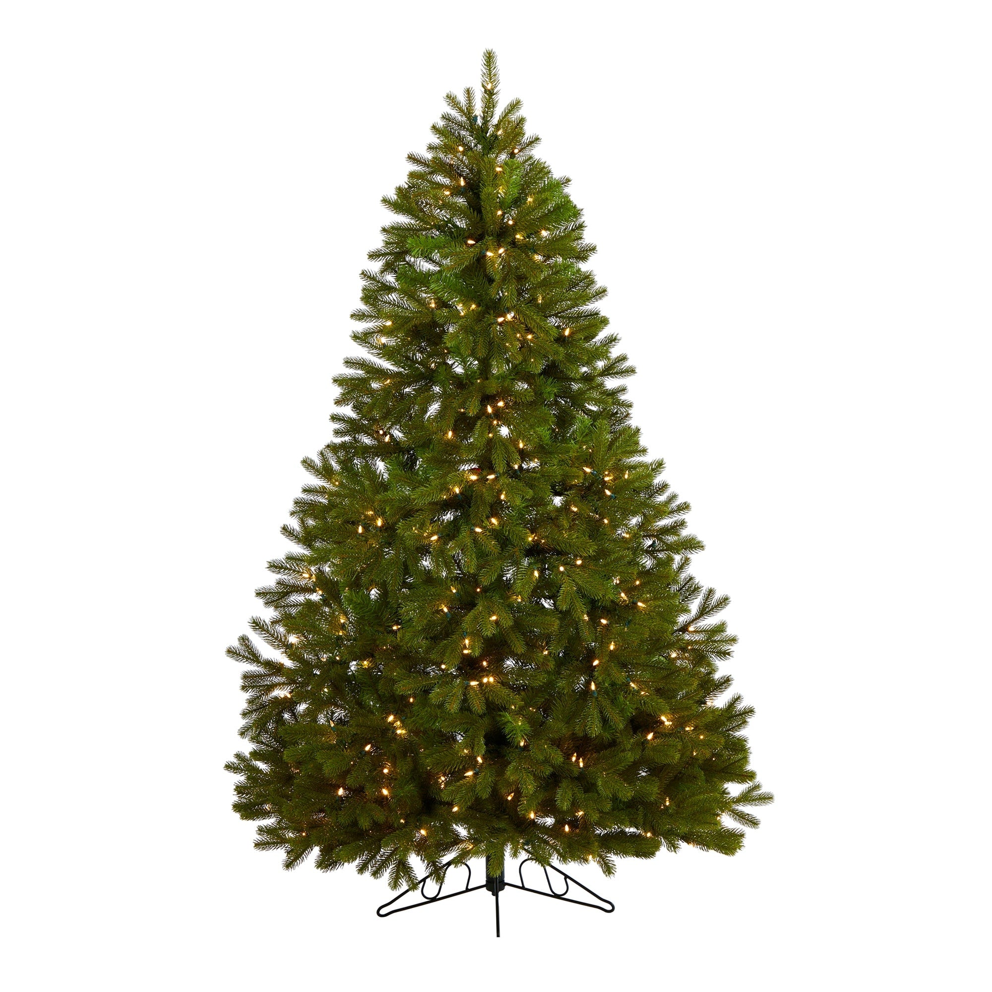 6 Cambridge Spruce Flat Back Christmas Tree With 350 Led Lights Green
