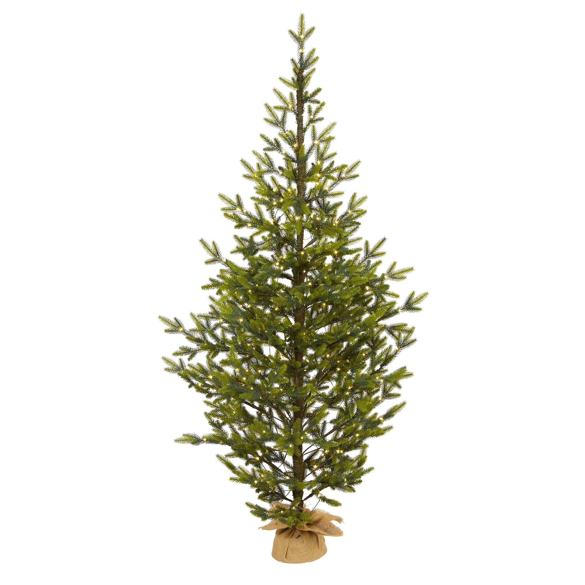6 Fraser Fir Natural Look Christmas Tree With 250 Clear Led Lights Green