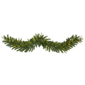 6 Green Pine Christmas Garland With 35 Clear Led Lights