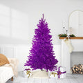 6 Metallic Purple Tinsel Artificial Christmas Tree Unlit 6 Foot