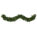 6 Mixed Pine And Pinecone Garland With 35 Clear Led Lights