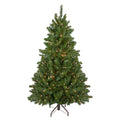6 Pre Lit Canadian Pine Artificial Christmas Tree Clear Lights