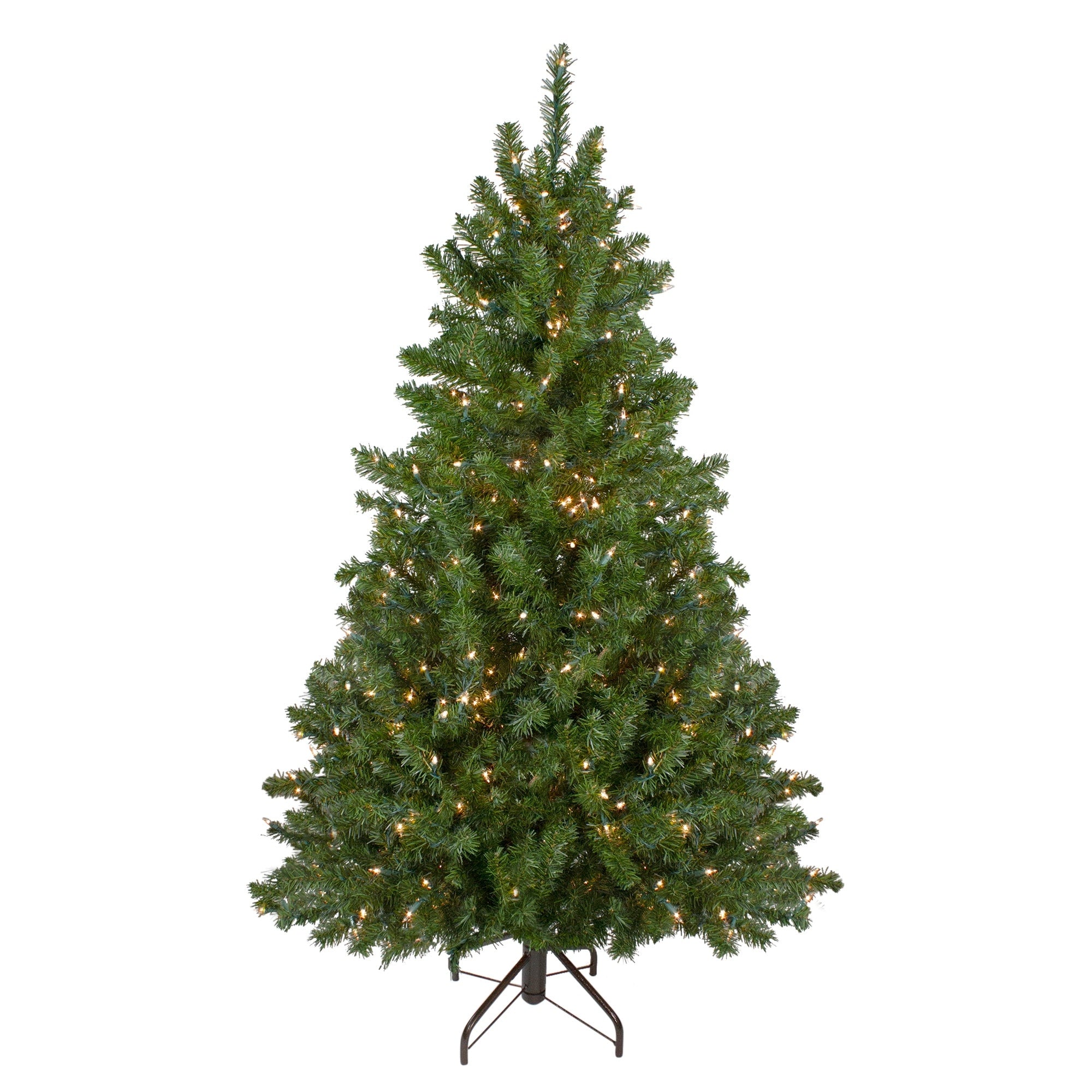 6 Pre Lit Canadian Pine Artificial Christmas Tree Clear Lights