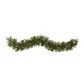 6 Snow Tipped Christmas Garland With 50 Warm White Led Lights