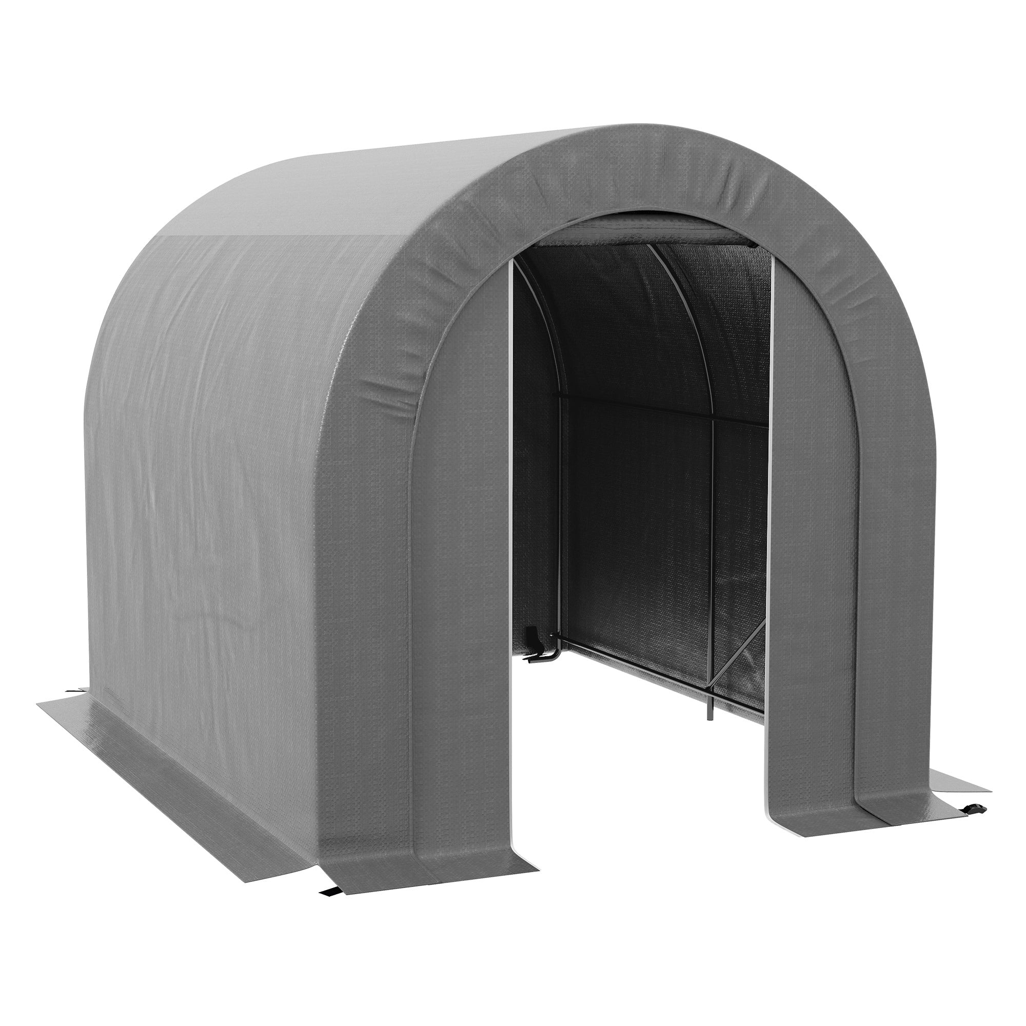 6X 8Garden Storage Tent Heavy Duty Outdoor Shed Waterproof Portable Shed Storage Shelter With Galvanized Metal Frame